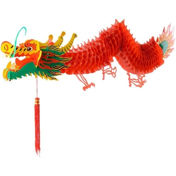

TermuraH yuk!! Sepasang 3D Dekorasi imlek Garland Kertas Gantung Naga