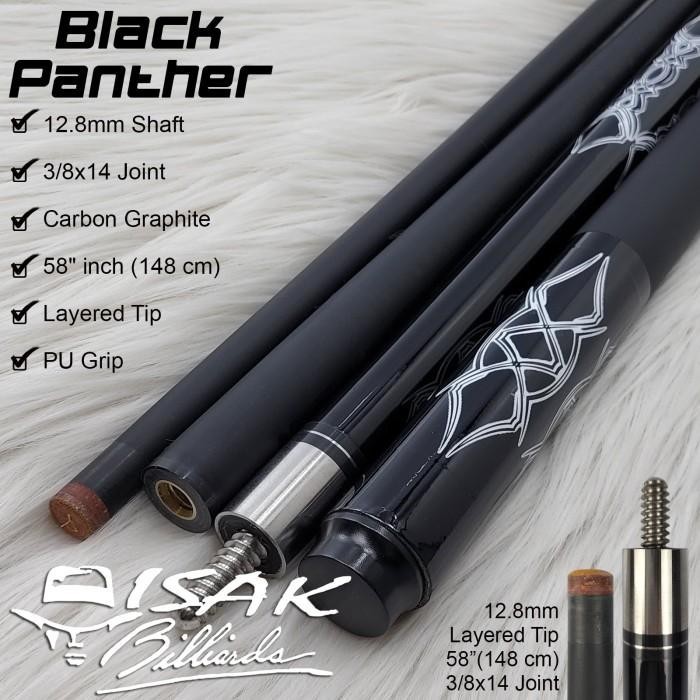 BLACK PANTHER CARBON GRAPHITE POOL CUE | 12.8 MM BILLIARD STICK BILIAR