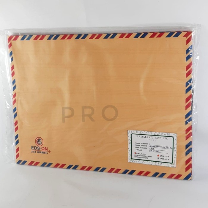 

TERMURAH AMPLOP COKLAT TALI 312 AIRMAIL ISI 50 PCS