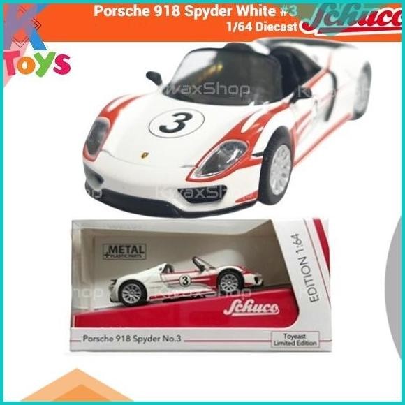 Schuco Porsche 918 Spyder White #3 - 1/64 Diecast 1200 16novz3 sparepa