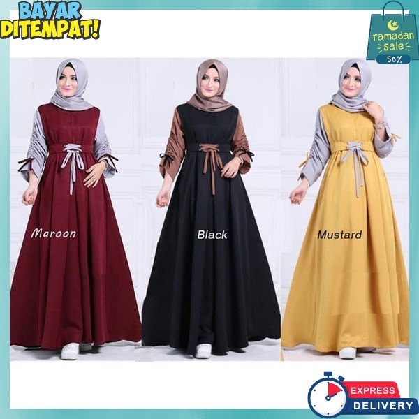 Busana Gamis Cewek Cantik Gamies Gamiss Adem Gsmmis Gam8S Kerja Gsmis Import Premium Jubah Gamiss Fa