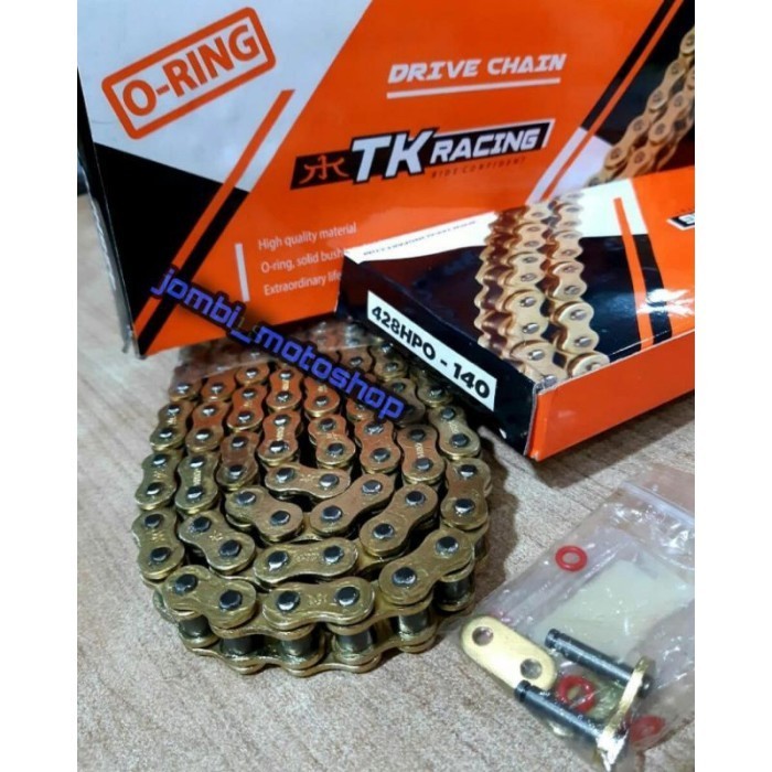 TERBARU - Rantai TK O-Ring 428 HPO - 130L/140L Gold TK RACING