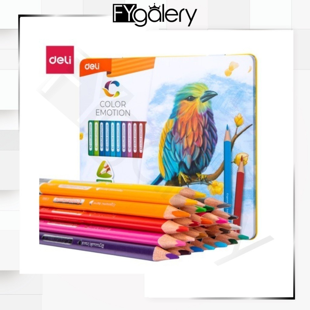 

FYGALERY DELI036 Deli Pensil Warna / Colored Pencil - 24C 24warna/box EC00225 Y1676