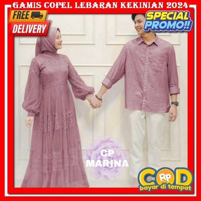 Kapelan Suami Istri Terbaru 2024 Set Family Lebaran Set Baju Kopel Hari Raya Games Caople Suamiistri