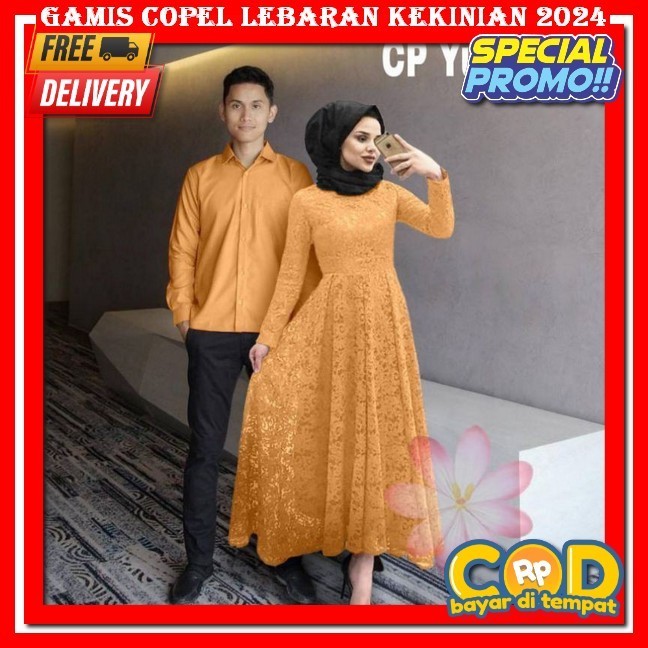 Gamis Lebaran 2024 Terbaru Keluarga Gmis Kembar Cewek Cowok Import Premium Gamid Cupelan Capelan Pas