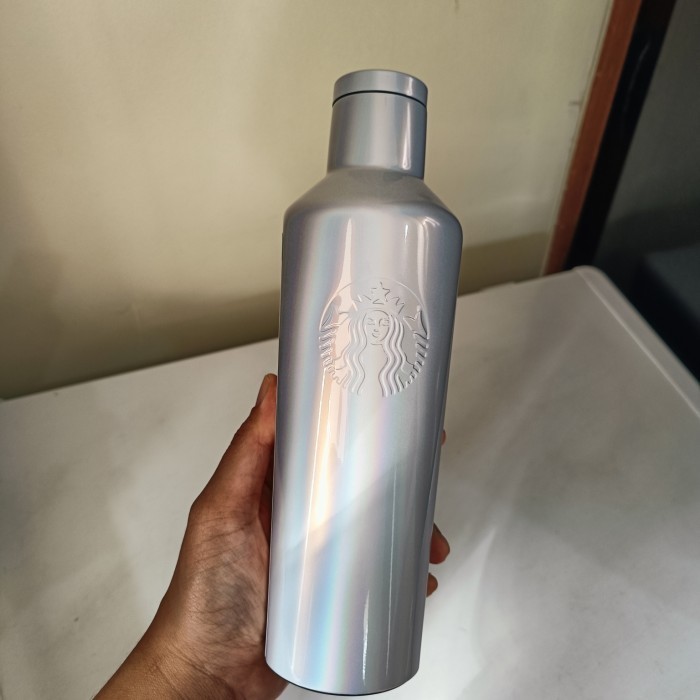 STARBUCKS X CORKCICLE SILVER GLOSSY PRISMATIC TUMBLER