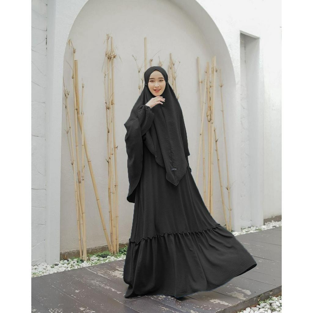 U7M GAMIS CRINGKEL SYAKIRA SYAR'I SET HIJAB BUSUI RESLETING DEPAN BAJU MUSLIMAH TERLARIS GAMIS JUMBO