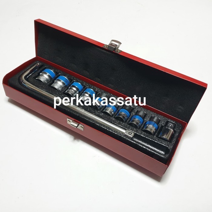 BEBAS ONGKIR - KUNCI SOCK SET 11 PCS 1/2" X 8 - 24MM GATE MATA SOK SOCKET