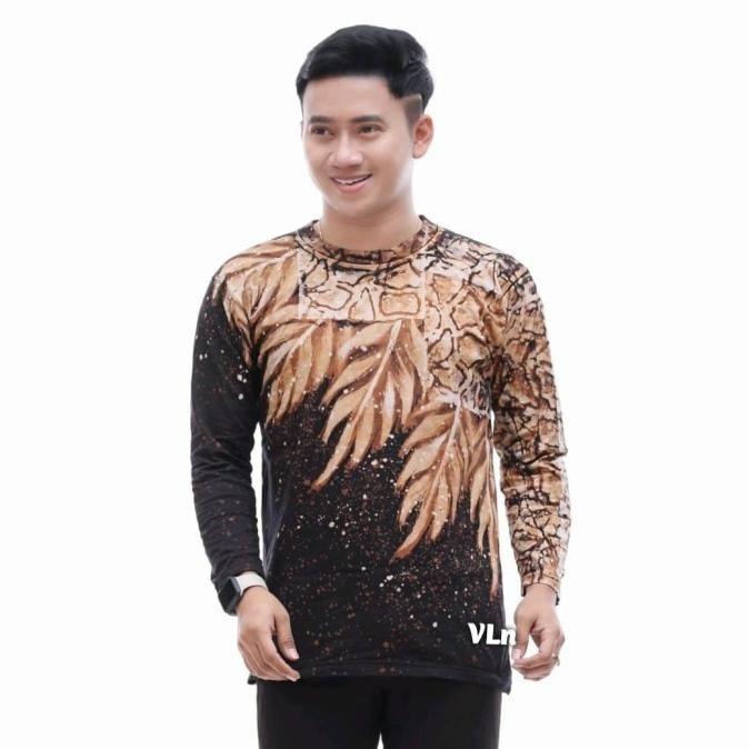 Terbaru - Kaos Pria Lengan Panjang Batik | Motif Kekinian ..