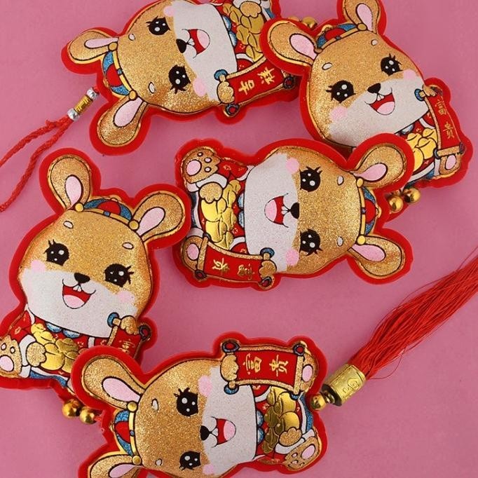 

New Gantungan Imlek Kelinci 2023 Dekorasi Gantungan Fu Busa Kain Beludru Terbaik