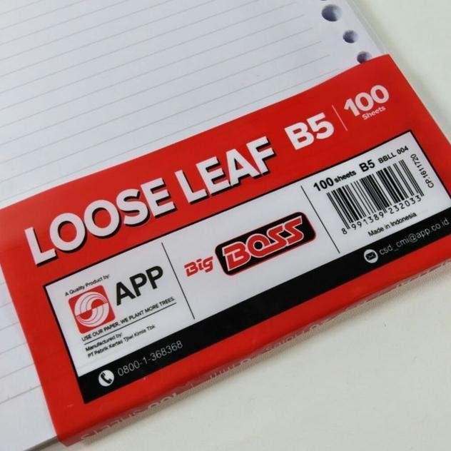 

MAKSIMAL Loose Leaf Big Boss B5 26 Lubang isi 100 lembar