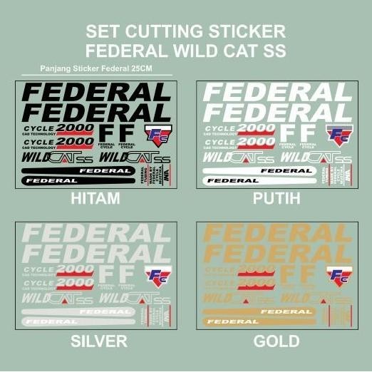 

Cutting Sticker SET Frame Sepeda FEDERAL WILD CAT SS WILDCATSS