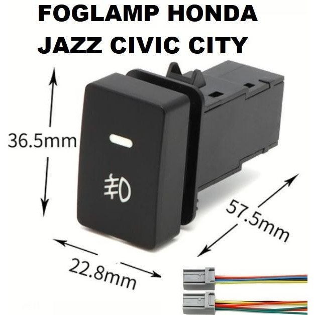 New Saklar Switch foglamp HONDA JAZZ CIVIC CITY fog light kabut mobil
