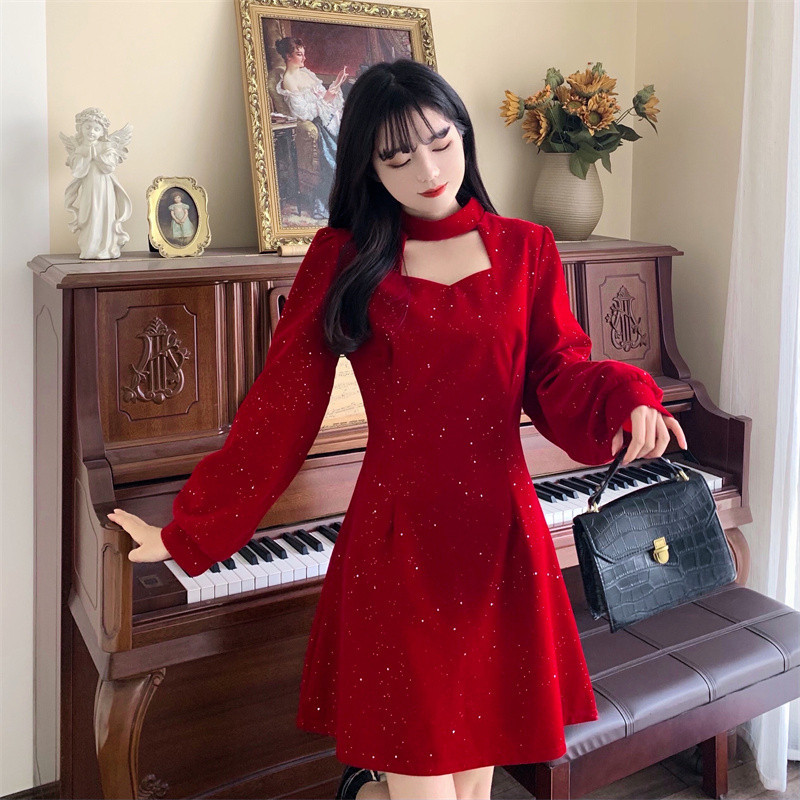 Dress Imlek Dewasa Wanita 2024 Perempuan Cina Mididress Congsem Longdress Busui Pesta Lebaran Hari R