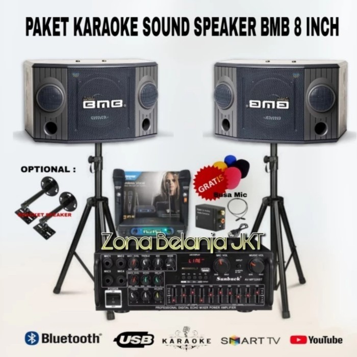 PAKET KARAOKE RUMAH BMB 8 INCH PAKET KARAOKE CAFE DAN RESTORAN