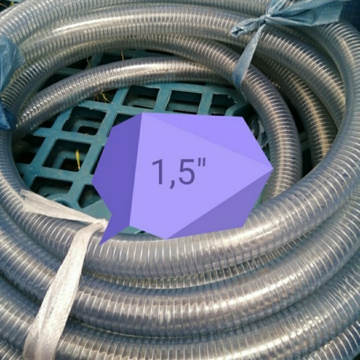 PROMO SELANG PVC 1 1/2 INCH // SELANG KAWAT SPIRAL UKURAN 1,5" #ORIGINAL