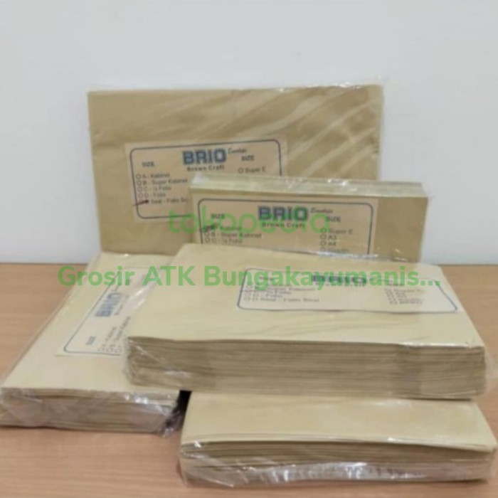 

AMPLOP COKLAT FOLIO SEAL PEREKAT BRIO (ISI 100 LEMBAR/PACK) Bellvin Store