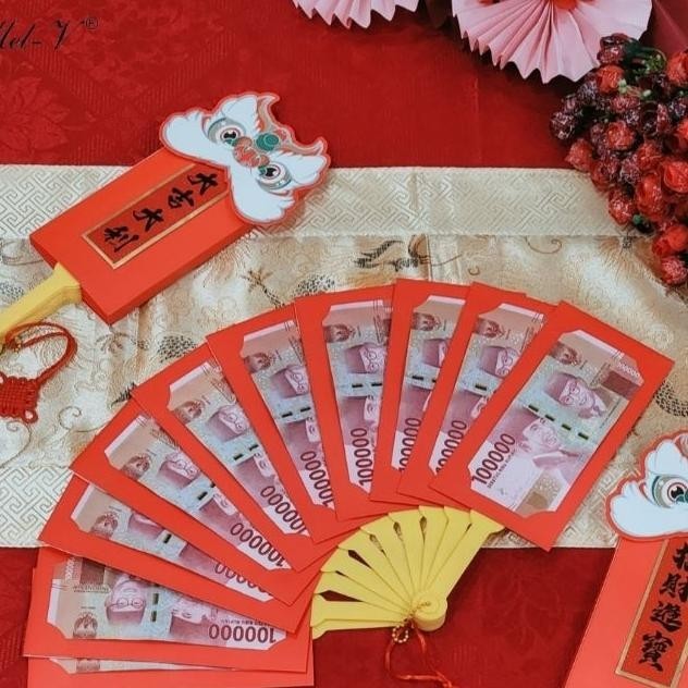 

Angpau Kipas 10 Slot Angpao Imlek Bentuk Kipas Lipat Amplop Merah New