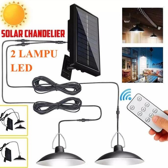 LAMPU SOLAR CELL 2 LED / LAMPU TENAGA MATAHARI / LAMPU OUTDOOR INDOOR