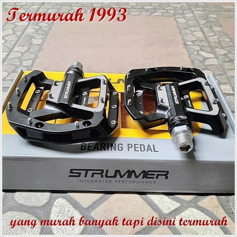 PEDAL SEPEDA MTB STRUMMER 80 HITAM ALLOY Sparepart Sepeda Termurah