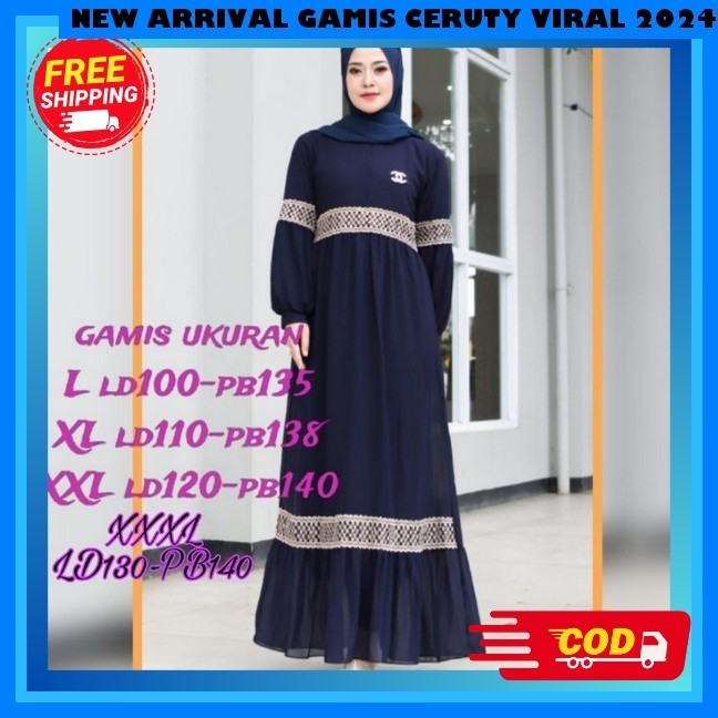 Gamis Dress Mewah Couple Jumbo Dewasa Remaja Murah Q2E2 Kekinian 2023 Lebaran Premium Wanita Import 