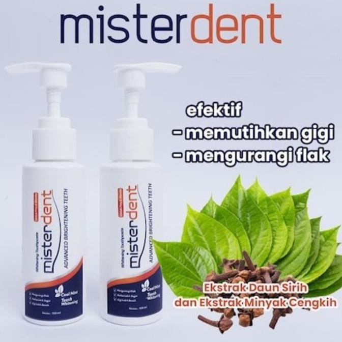 Pemutih Gigi Misterdent Pasta Gigi Perontok Karang Gigi Misterdent