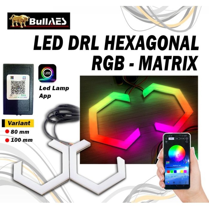 ANGEL EYE HEXAGONAL DRL RGB MATRIX RUNNING
