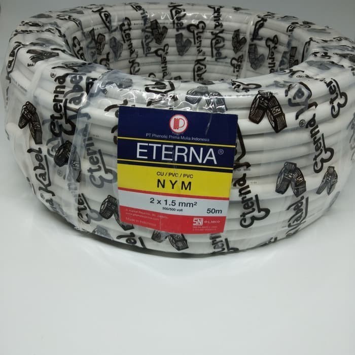 KABEL NYM 2x1,5 / KABEL LISTRIK NYM 2x1.5 PER ROLL 50 M