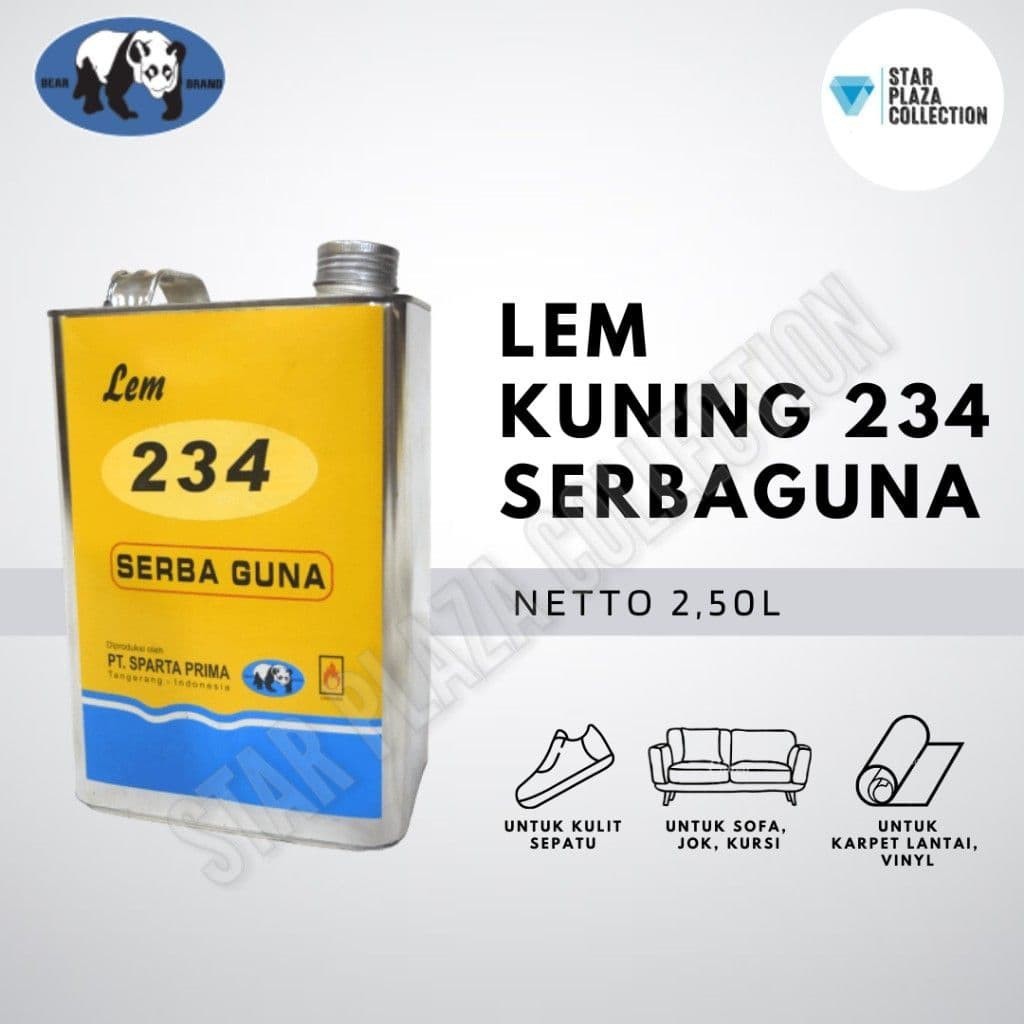

Lem Kuning Aibon 234 Serba Guna 1 Galon - Isi 2,5L (Kulit Sofa, Busa, Karet, Karpet, Hpl, Vinyl)
