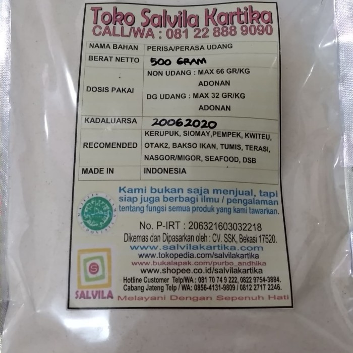 

Tepung Perasa/Perisa Udang Murni Food Grade