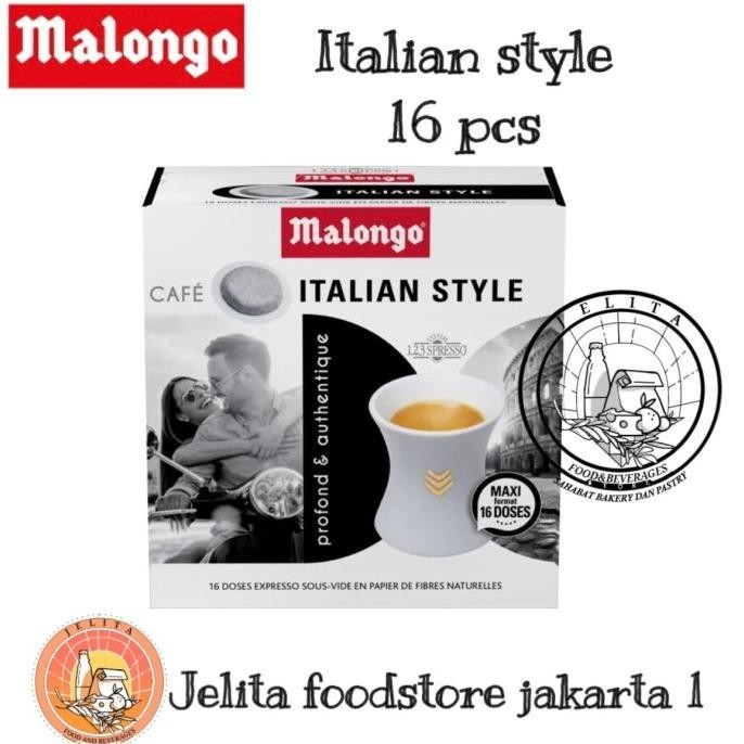 Malongo Coffee Pods Italian Style 16Pcs - Kopi Pods