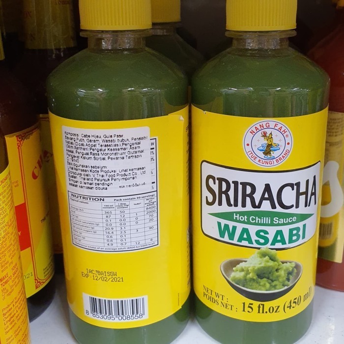 

Shiracha Hot Chilli Sauce Wasabi 450Ml Product From Thailand