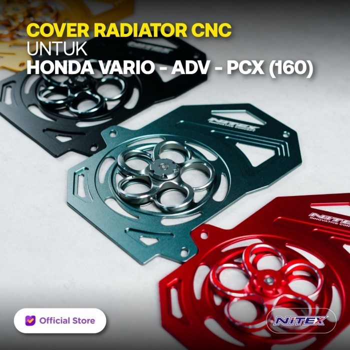 NITEX COVER RADIATOR + KIPAS ALUMUNIUM CNC VARIO 160 ADV 160 PCX 160