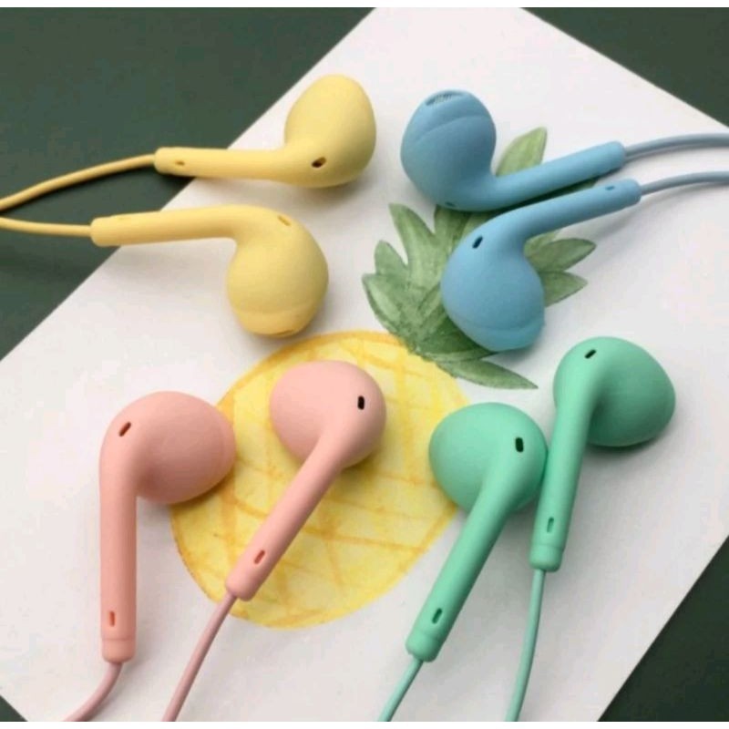 Headset U19 Macaron Makaron Plastik Hf Earphone Kabel Dove Glossy packing speaker