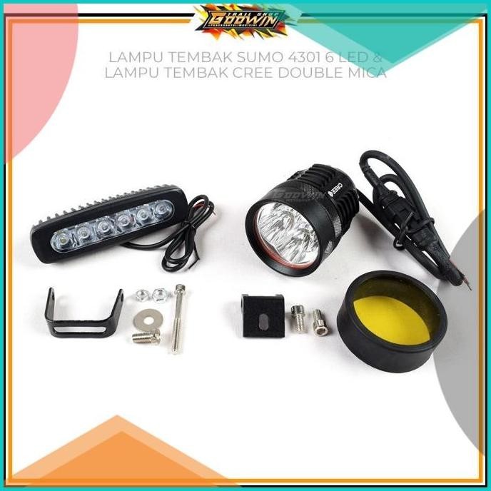 Lampu Tembak Lightbar Sumo Panjang Strobo / OWL 6 LED 10 LED Universal