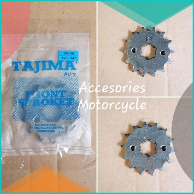 Gear Depan - Gir Depan Yamaha Vixion 428-14T Tajima 16novz3 perkakas