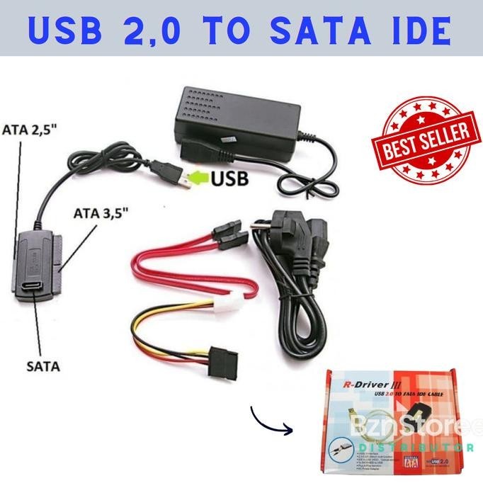 USB 2.0 to IDE SATA S-ATA 2.5 Hard Drive HD HDD Converter Adapter