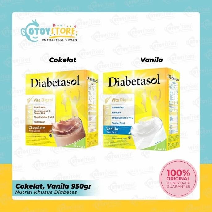 

Ready>>> Diabetasol Vanila Coklat 950 Gram / Susu Nutrisi Khusus Diabetes