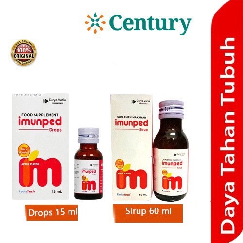 Imunped Sirup Rasa Apel 60 Ml & Drops 15 Ml/Syrup/Vitamin C/Vitamin Anak/Daya Tahan Tubuh/Imunitas