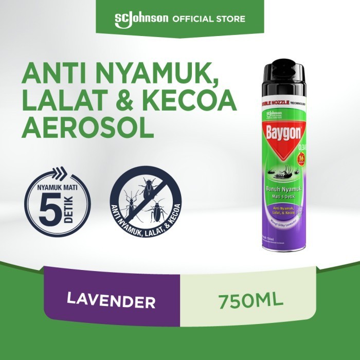 HOT SALE Baygon Aerosol Silky Lavender 750ml
