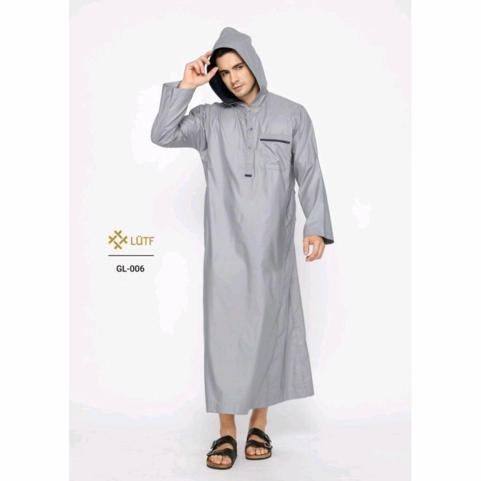 BRG BARU baju muslim gamis jubah Hoodie Jubba kupluk pria dewasa premium modern