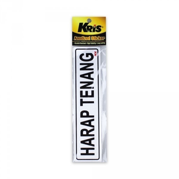 

Stiker Harap Tenang - Sticker Sign Label Anodized - Kris Stiker Best