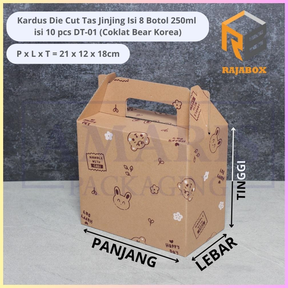 

Produk Trend Kardus Die Cut Tas Jinjing Isi 10 Pcs DT-01 Amaris Packaging