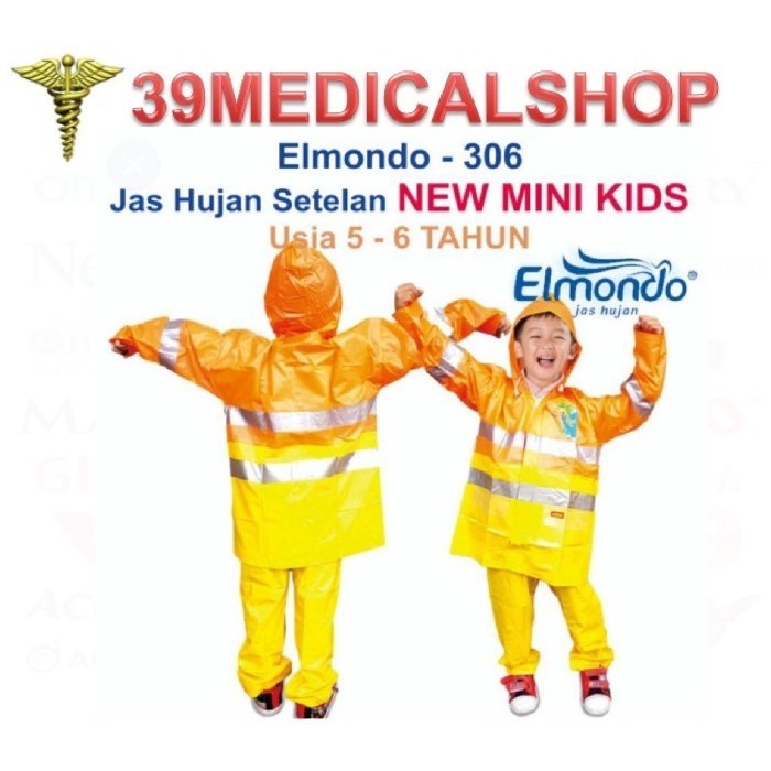 New Ori Jas Hujan Elmondo Mini Kids 306 - Jas Hujan Setelan Anak