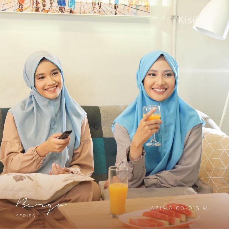 Kisera Kerudung Bergo Hijab 2 Warna, Jilbab Praktis Cantik "Lazima 00-013 M"