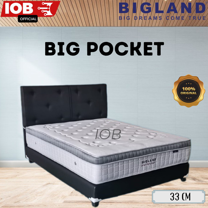 Kasur Spring Bed Big Pocket Plushtop by Bigland (Spring Bed Only)