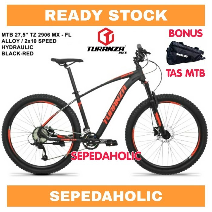 Terlaris Sepeda Gunung 27.5 Inch Mtb Turanza Tz 2906 Mx Fl Alloy Hidrolik Promo Terbaru
