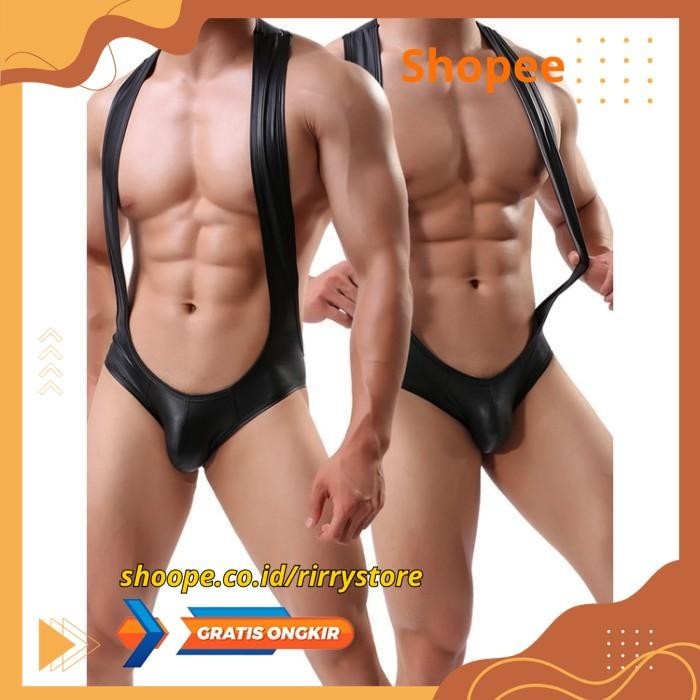 MEN THONG BODYSUIT SYNTHETIC LEATHER C12 BODYSUIT THONG PRIA   / MEN THONG BODYSUIT SYNTHETIC LEATHE