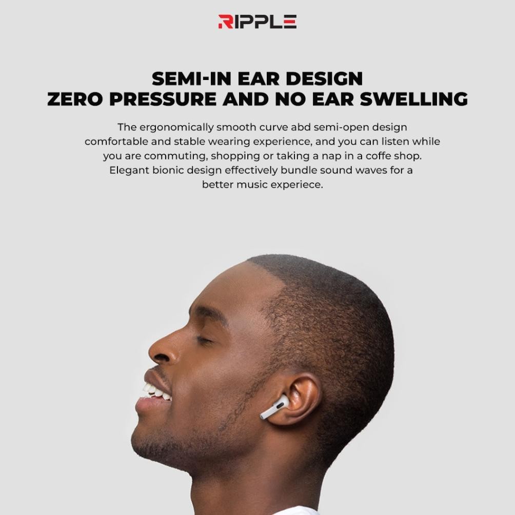 Promo Ripple Rippods Motion TWS Headset Bluetooth Earphone Mini Earbuds Handsfree Premium