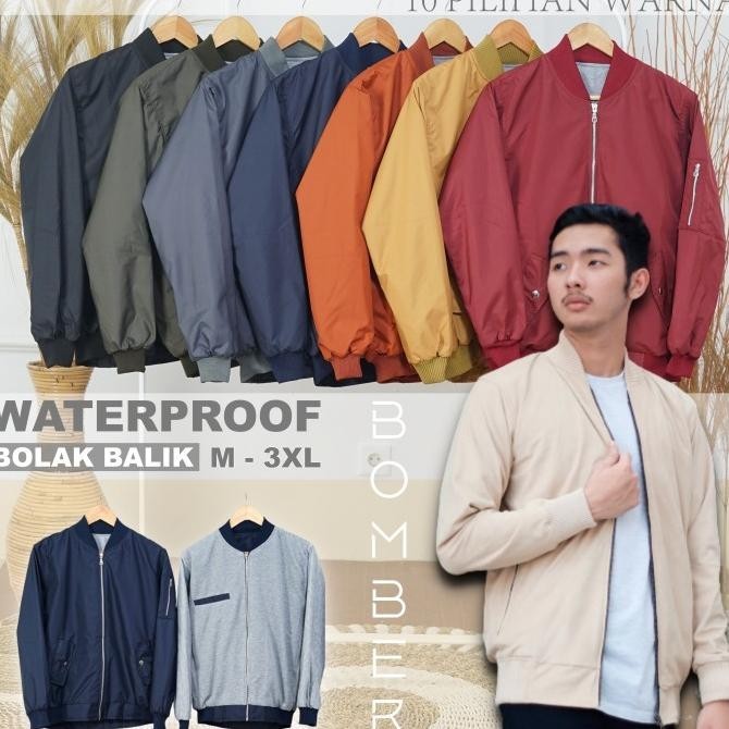 Jaket Pria Wanita Bolak Balik / Jaket Bomber BB / Jaket Bolak Balik /
